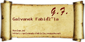 Galvanek Fabióla névjegykártya